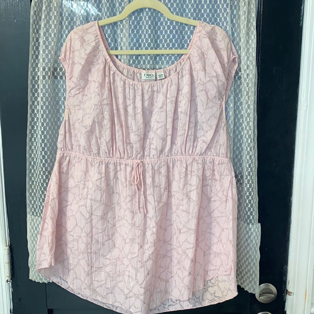 Pink cotton burnout blouse 18/20